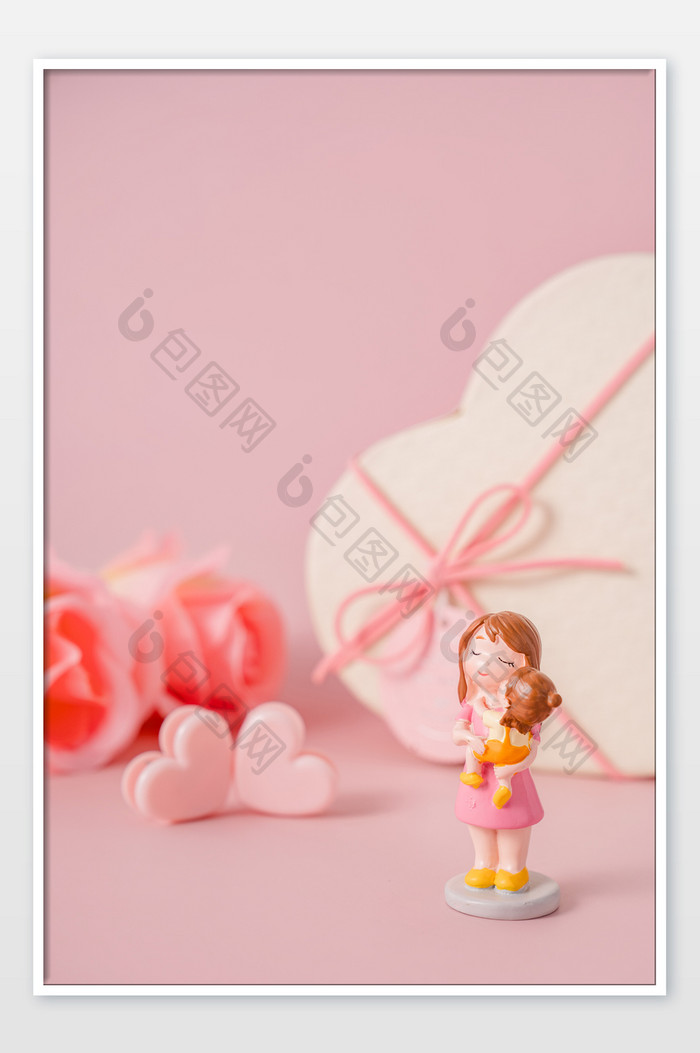 粉色母亲节礼物摄影图