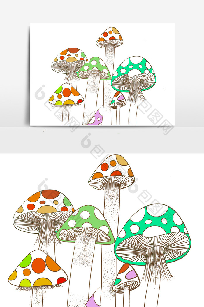 糖果色蘑菇图片图片
