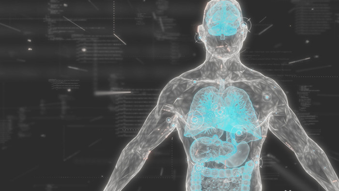 4K科技人体X射线医学高清背景视频