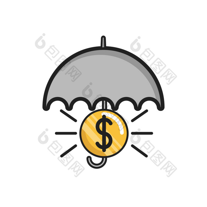 移动端互联网金融保护伞图标动图GIF