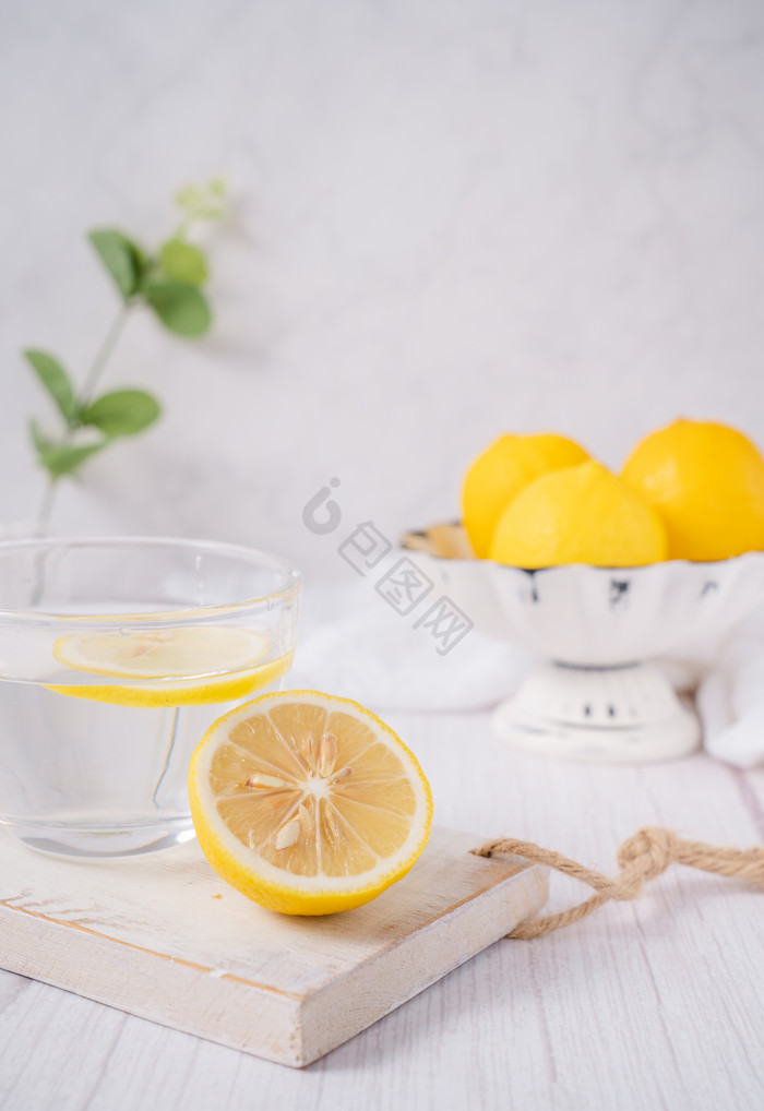 夏日水果食品柠檬摄影图图片
