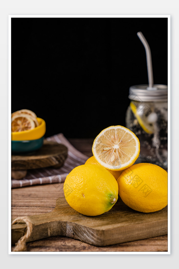 夏日新鲜水果柠檬摄影图图片图片