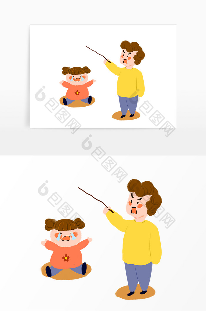 妈妈拿棍打孩子图片图片