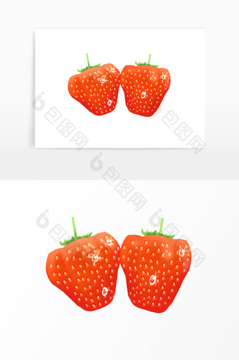 新鲜水果奶油大草莓图片
