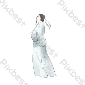 水墨古风古代诗人人物