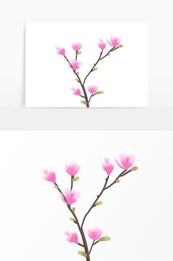 玉兰花新中式图片本素材所属分类为广告设计 ,主要用途为装饰图案