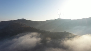 大气唯美太行山云海实拍素材