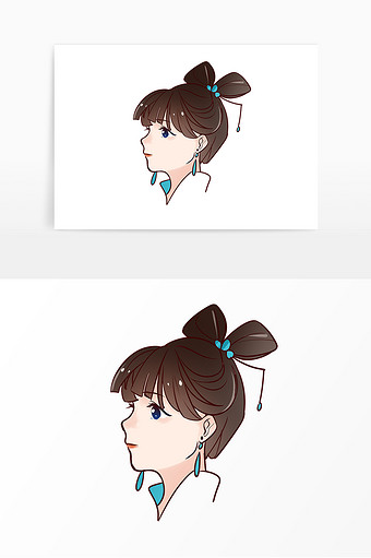 古代古风女孩发簪头像