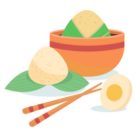 端午节糯米粽子咸鸭蛋