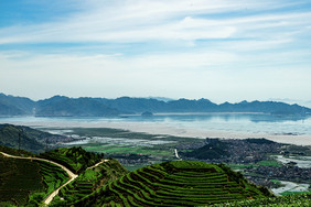 夏季福建长龙茶山航拍摄影图