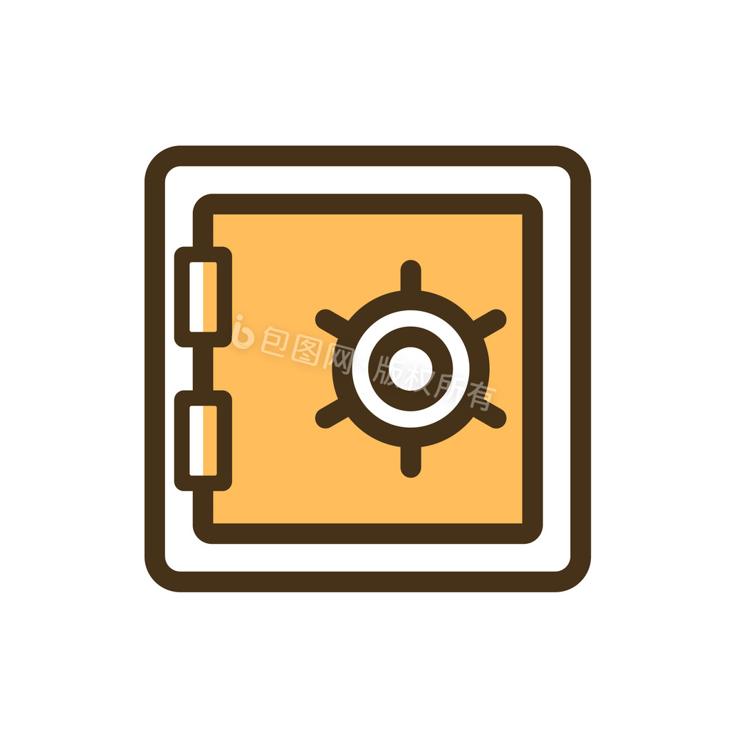 创意金融理财保险箱icon图标动图GIF图片