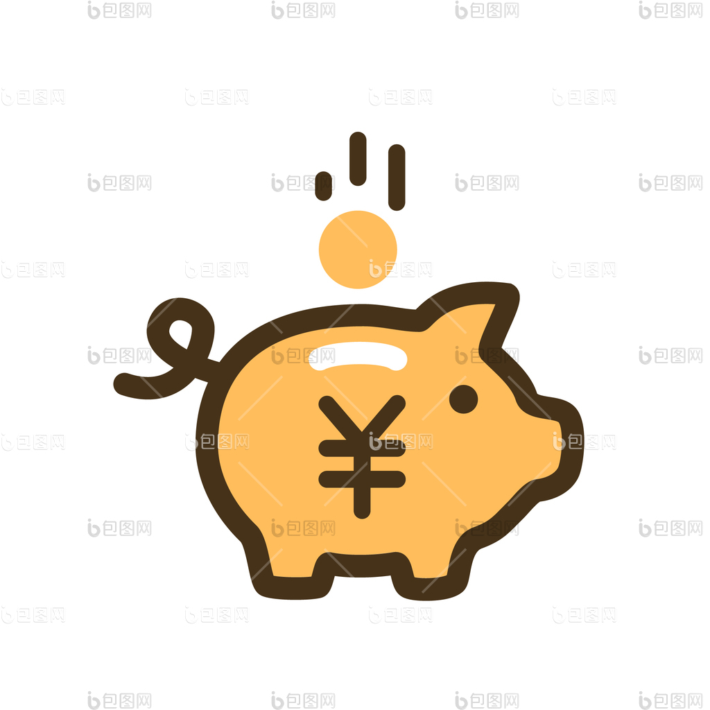 创意金融理财储蓄罐icon图标gif动图下载-包图网