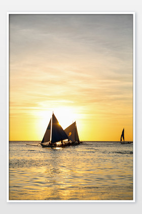 菲律宾长滩帆船日落