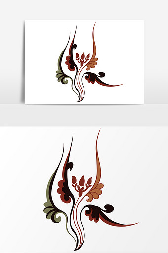 羽毛壁画图片素材