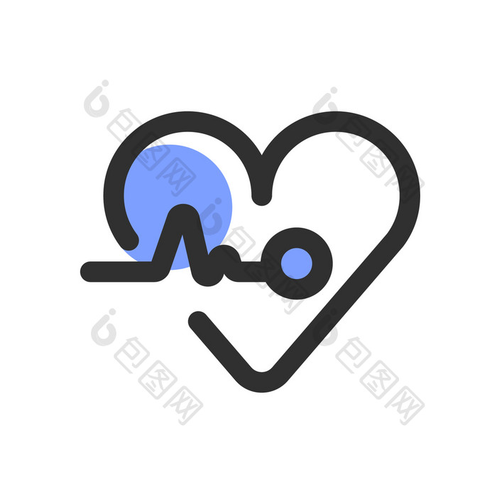 心率测量创意icon图标动图GIF