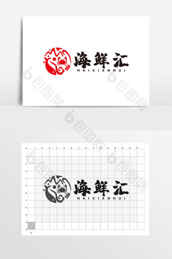 海鲜汇海鲜大排档海产LOGO标志VI图片