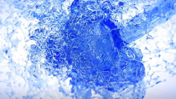 蓝色液体水流动特效地球视频片头AE模板