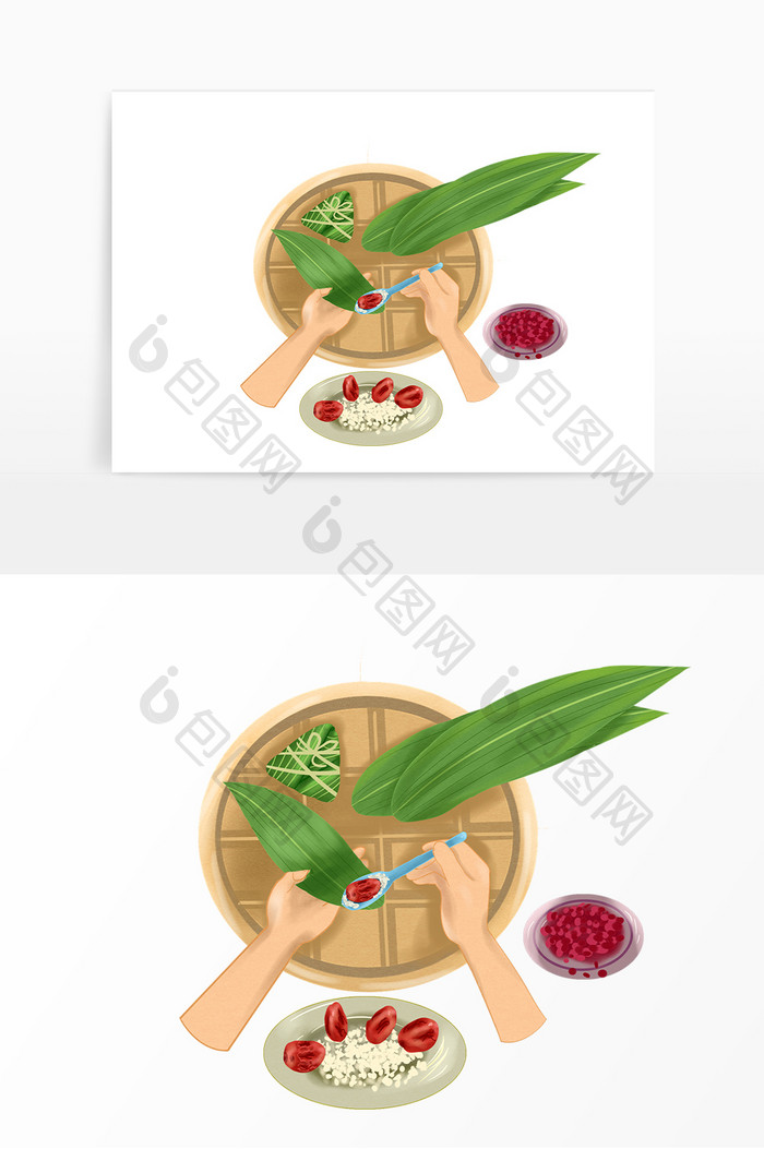 端午节传统节日包粽子