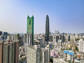 航拍广东深圳城市建筑摄影图片