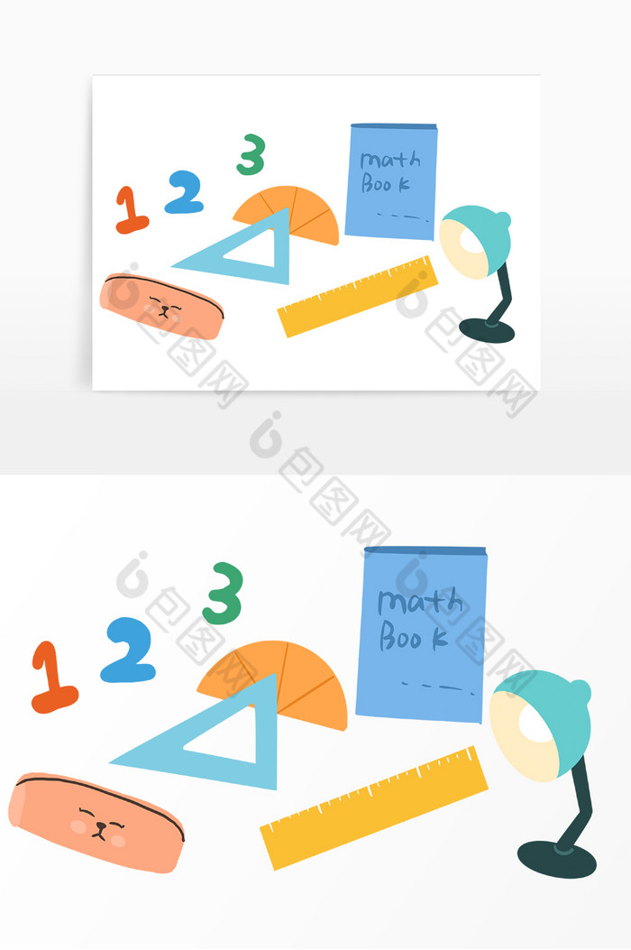 教育学习文具尺子底边图片图片