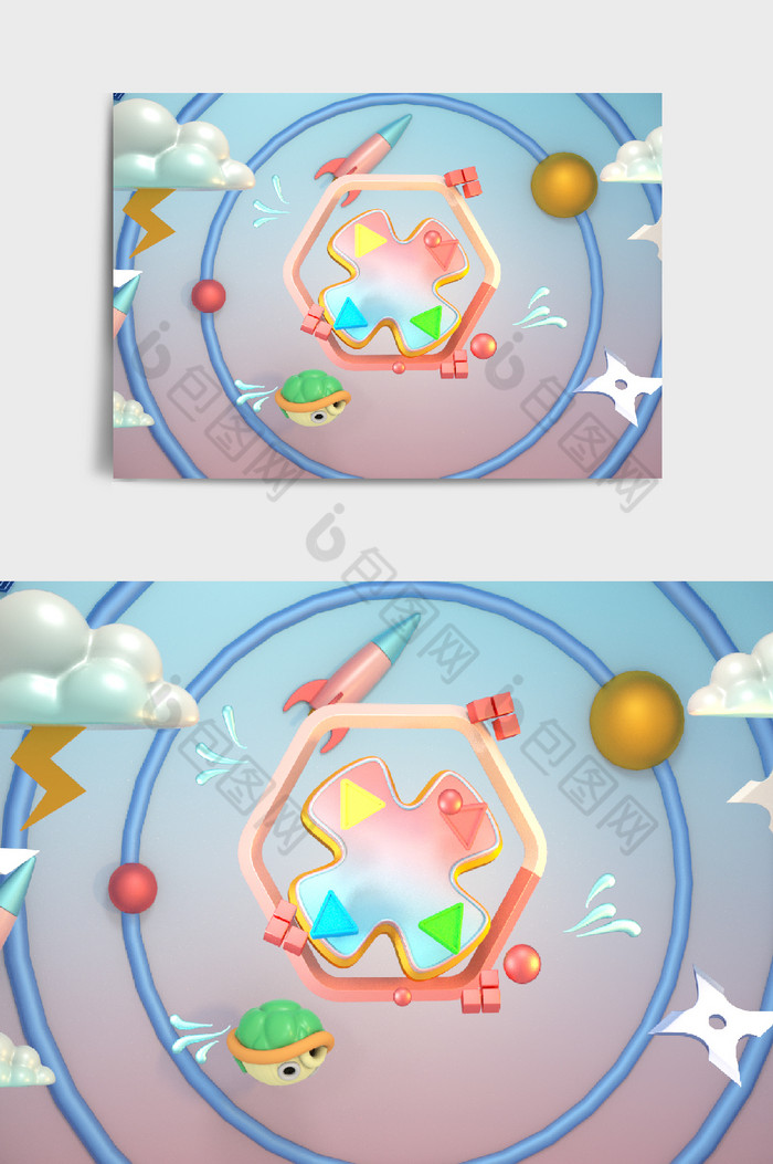 创意儿童节卡通游戏玩具元素图片图片