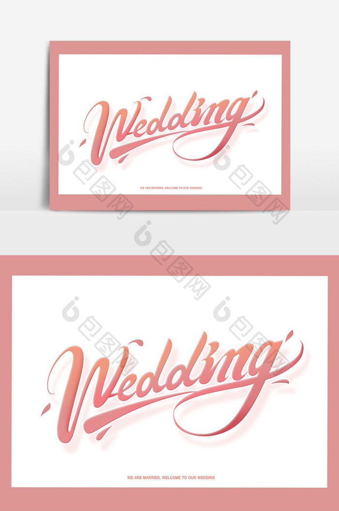 wedding英文艺术字体