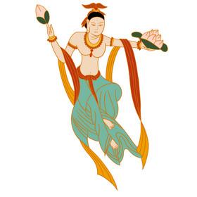 敦煌莫高窟壁画飞天佛像形象图片