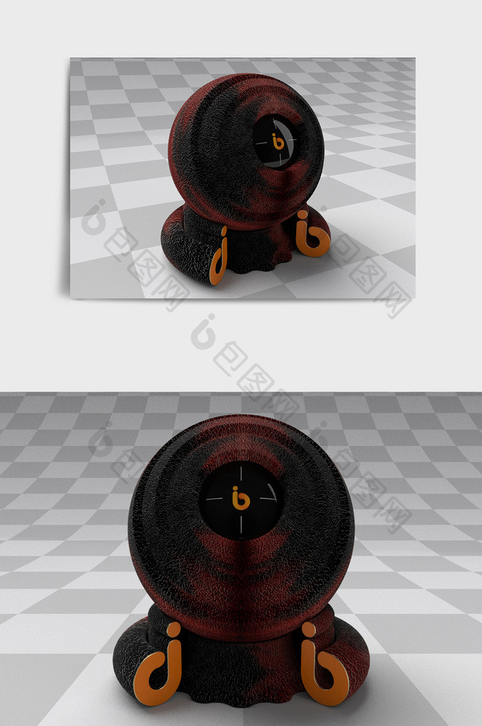 C4D红黑纹路皮革质感Arnold材质球