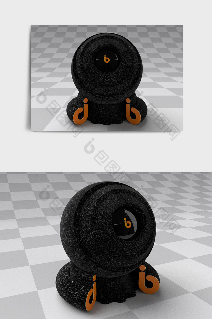 C4D暗黑色质感皮革Arnold材质球图片图片