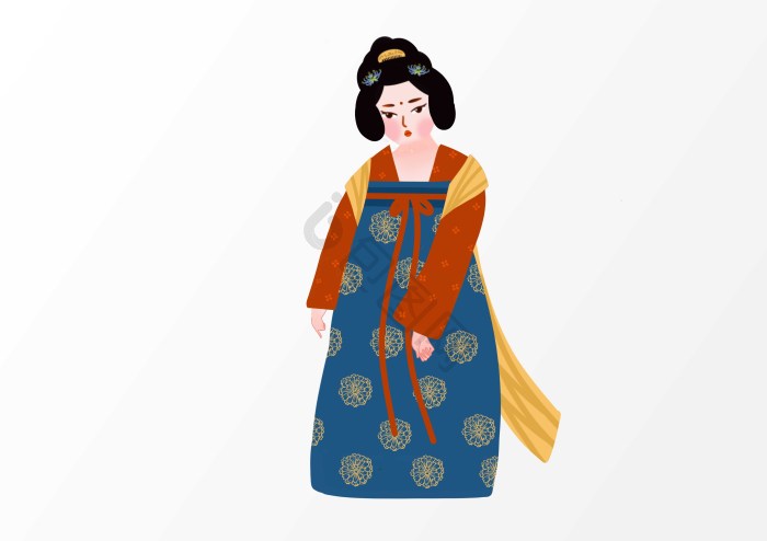 中国历代名画唐朝仕女宫女侍女图