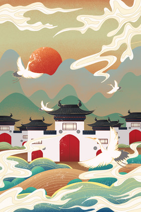 古建筑插画