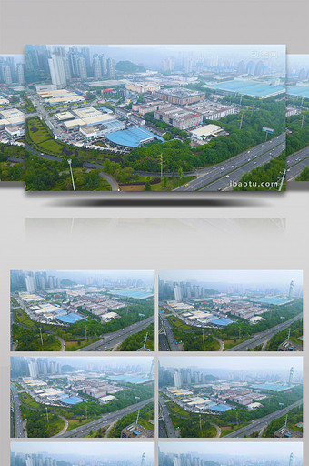 4K航拍重庆汽博停车场汽车城图片
