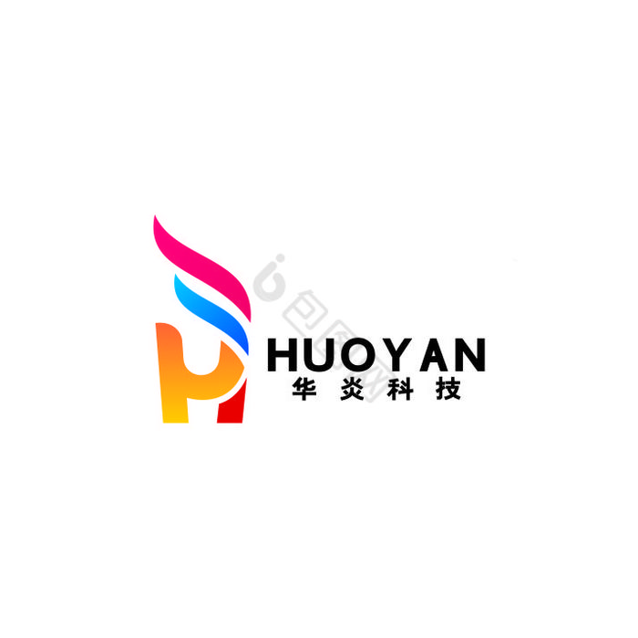 通讯科技互联网电子火炬logo标志vi模板-包图网