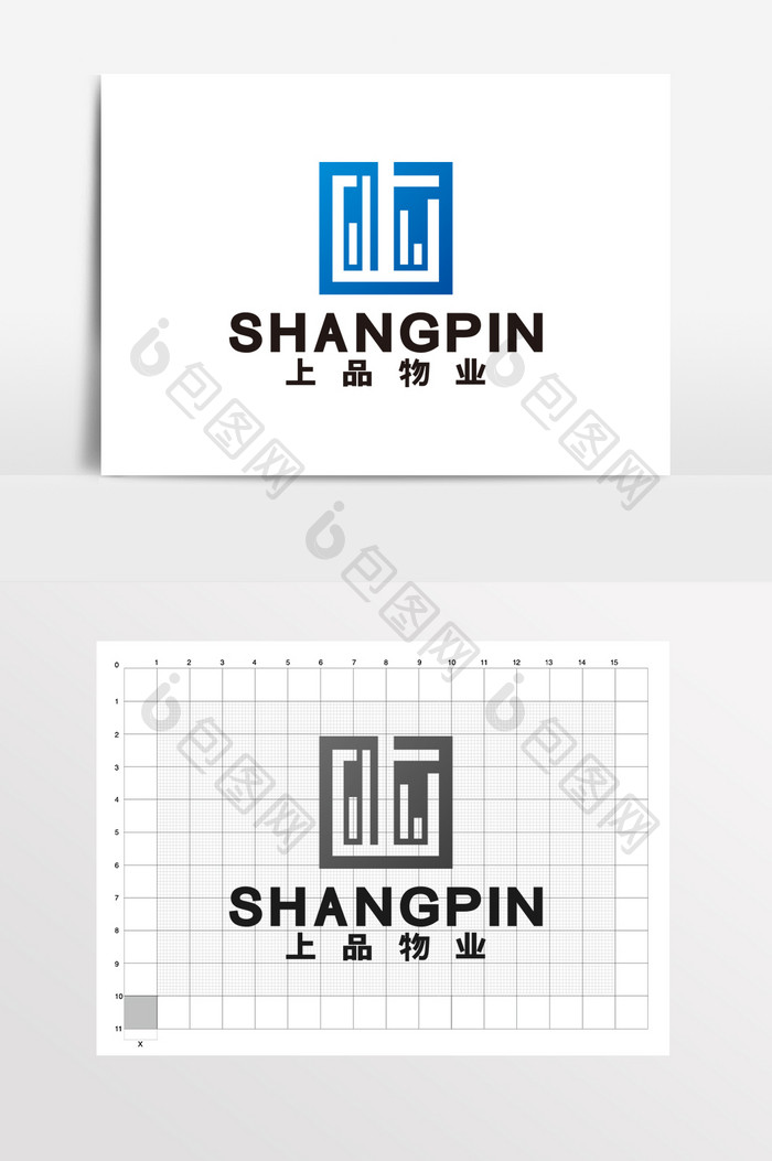 上品物业公司家政服务LOGO标志VI