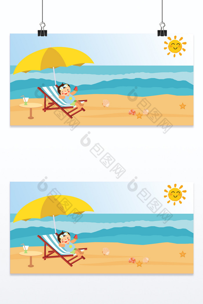 海边假日背景图片