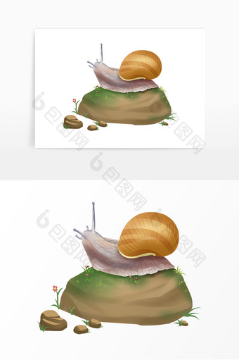 卡通手绘动物蜗牛图片