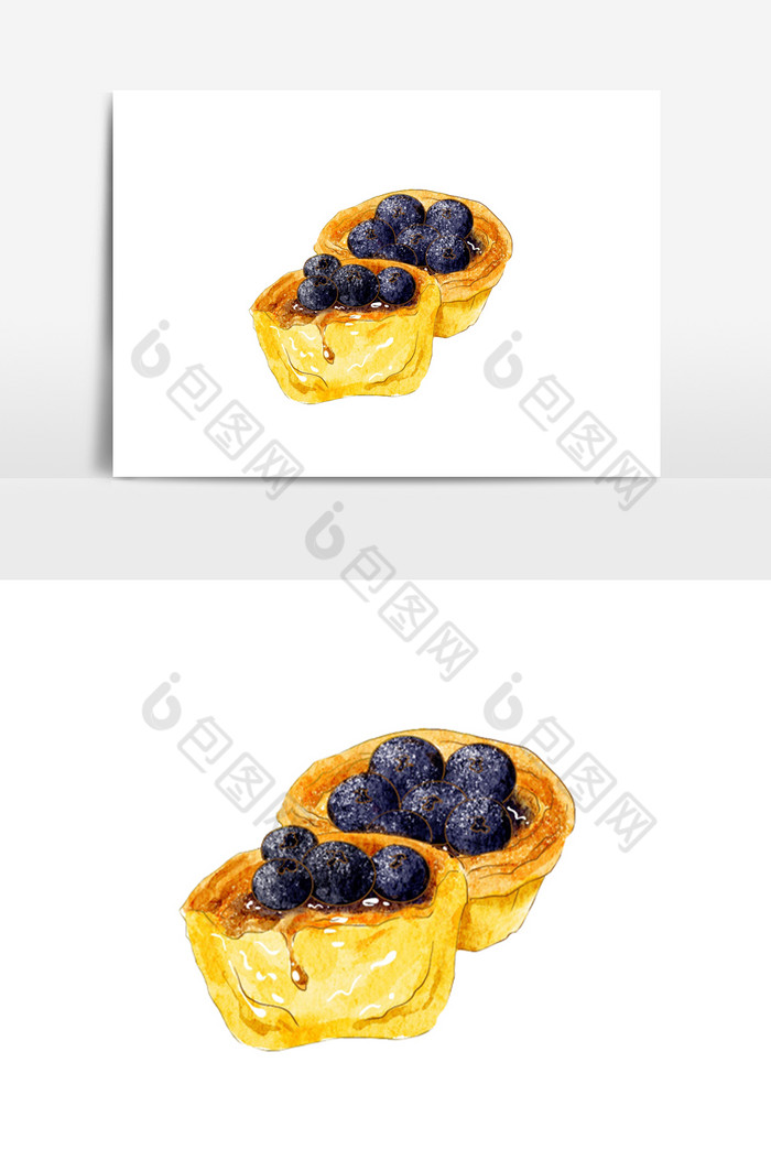 甜品风蓝莓蛋挞图片图片
