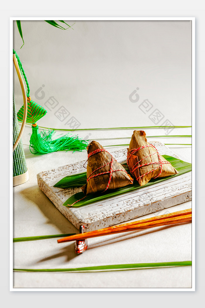 端午节肉粽子茶点传统节日亮调棕子摄影实拍
