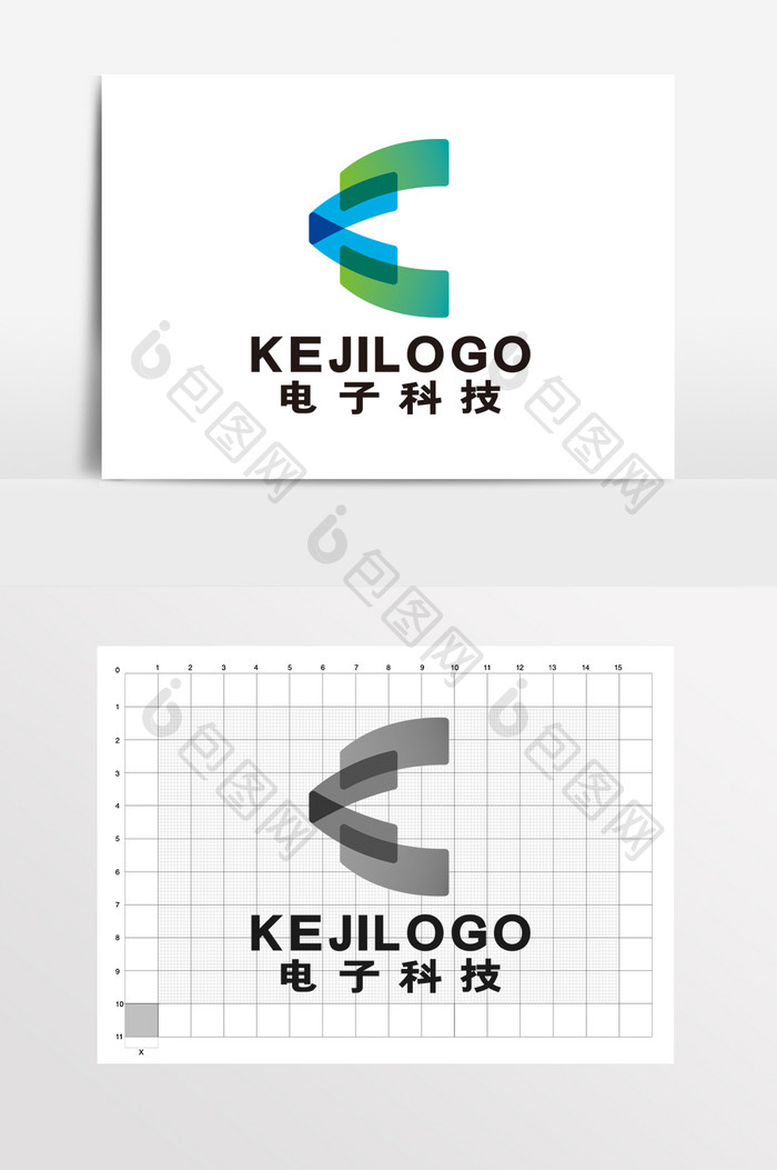 科技通讯互联网IT平台LOGO标志VI