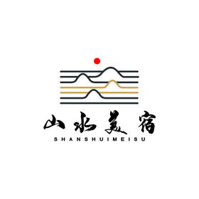 山水民宿意境中餐logo标志vi山水旅行社旅游酒店logo标志vi凤凰旅行社