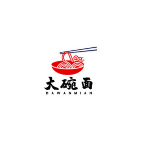 大碗面馆餐饮面条小面logo标志vi图片
