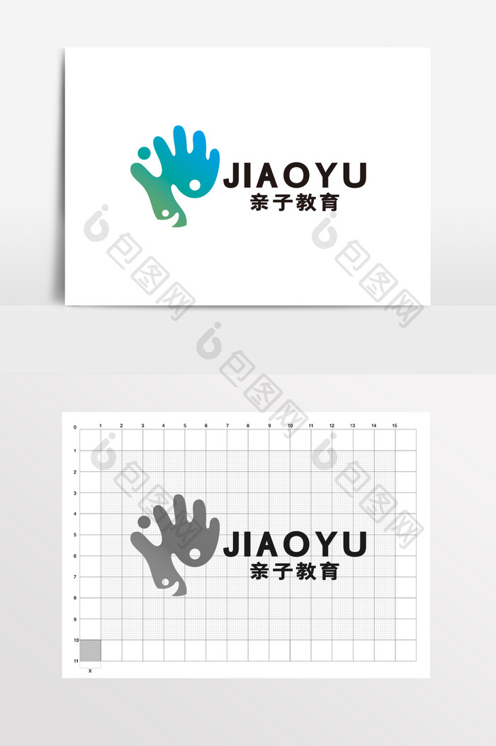 亲子教育在线辅导早教学校LOGO标志VI