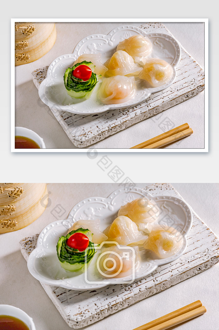 餐饮美食 水晶虾饺  早餐面点 广式茶点图片图片