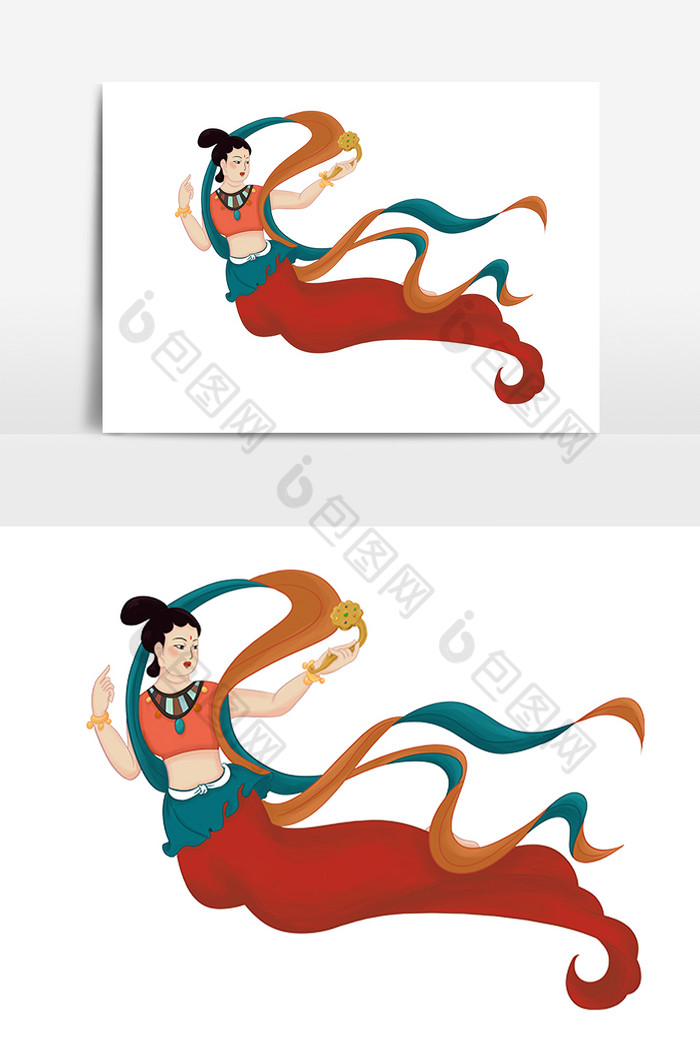 手执如意飞天神女图片