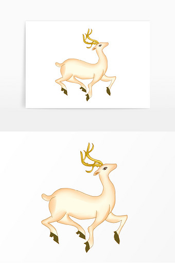 敦煌神兽白鹿逐月丝绸之路