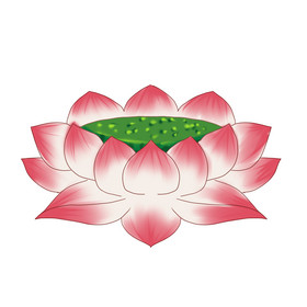 国潮莲花座荷花佛教图片