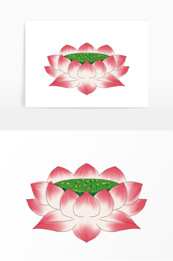 国潮莲花座荷花佛教