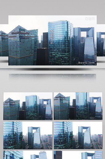 4K实拍城市高楼建筑航拍视频素材图片