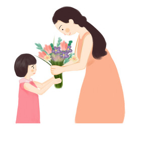 感恩母亲给母亲献花