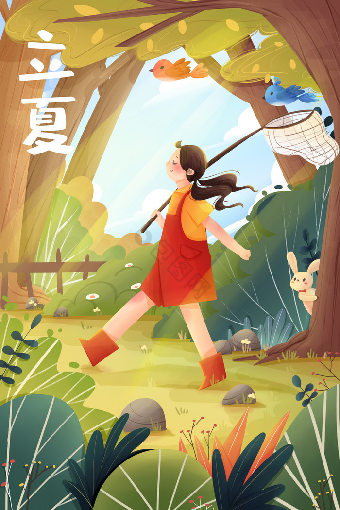 立夏插画图片-包图网